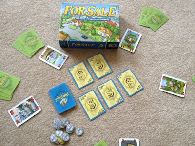 For Sale card game in play