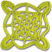 Motivo cuadrado a Crochet Motivo cuadrado a Crochet