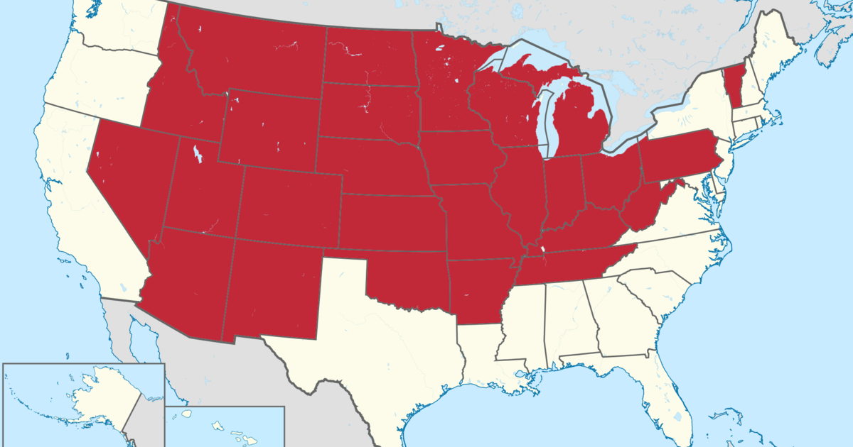 January 2024 Land locked states...Nebraska is the only Triple