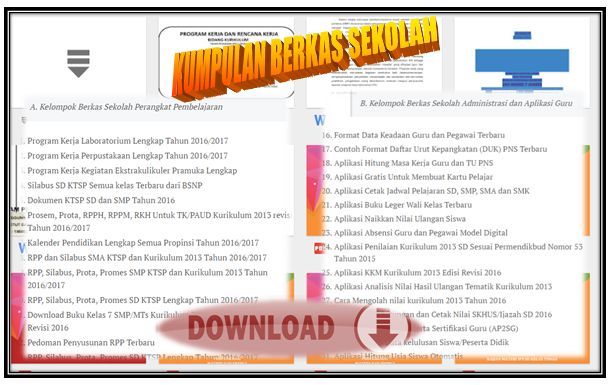 Download Kumpulan Berkas Sekolah Lengkap Terbaru Tahun 2016 2017 Info Pendidikan Terbaru