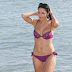 Betty Kourakou with bikini on the beach