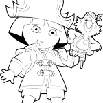 Free Dora The Explorer Coloring Pages 9