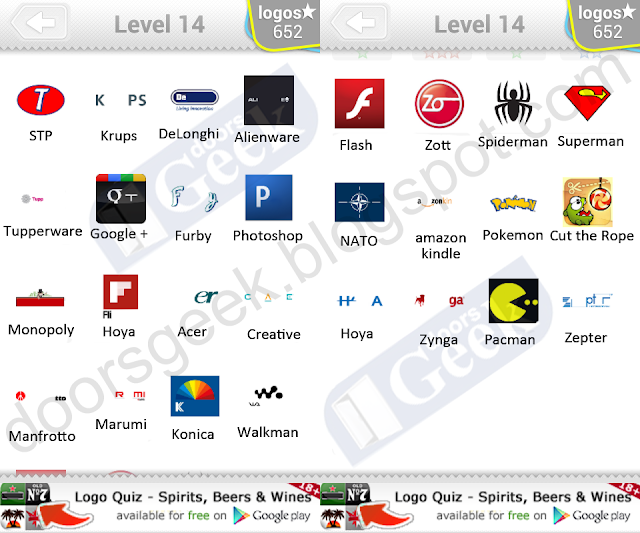 Logo Quiz Level 14 Answers by bubble quiz games