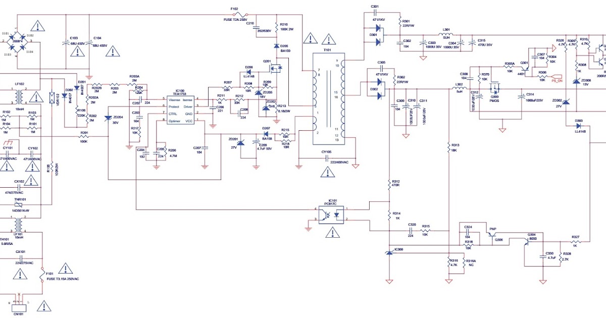 electrotricks: Toshiba DL3970A(F) LCD TV – SMPS schematic
