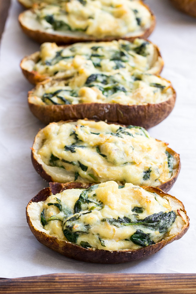 SPINACH ARTICHOKE TWICE BAKED POTATOES {PALEO, WHOLE30, VEGAN} FOOD DAILY
