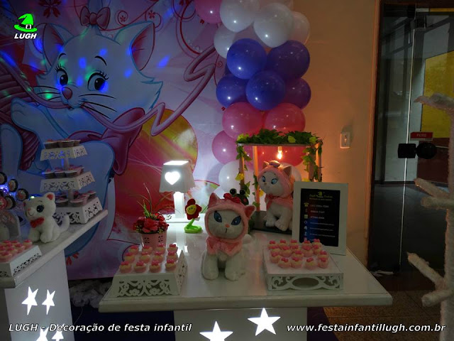 Gata Marie - Decoração provençal simples - Detalhes imagem 01 Decoração provençal com o tema da Gata Marie - Festa infantil