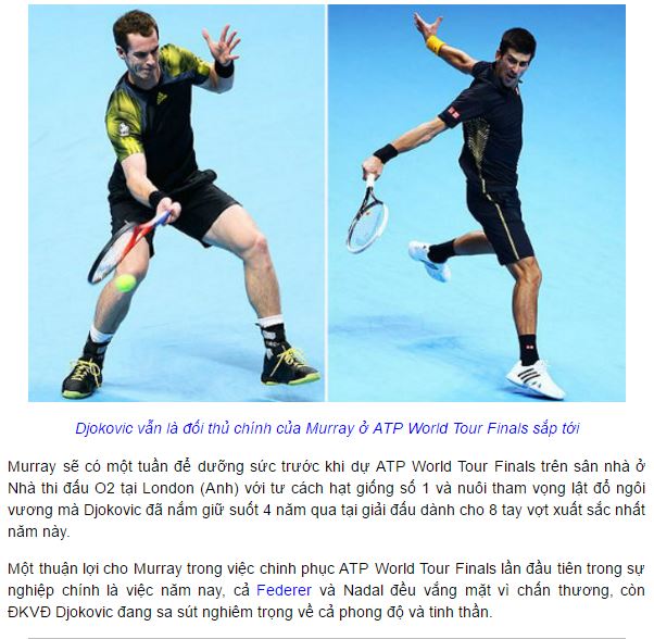 Tin tức tennis 8/11: "Murray sẽ thống trị dài dài" - 5 Tin tức tennis 8/11: "Murray sẽ thống trị dài dài" - 5