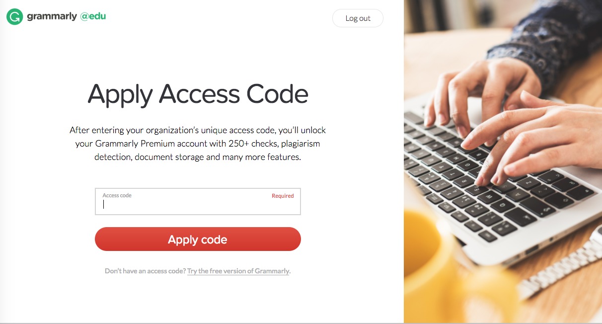 grammarly free access code