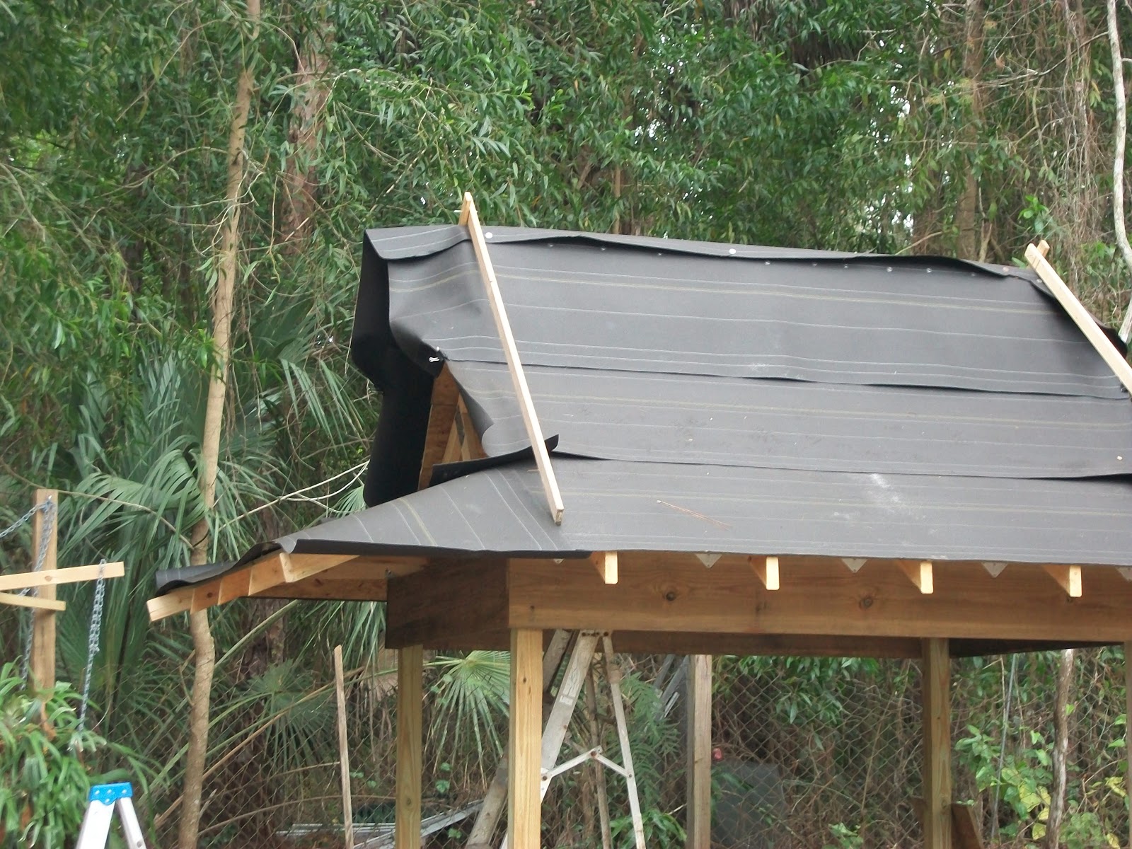 Project Zaid: Roof with Tar Paper.