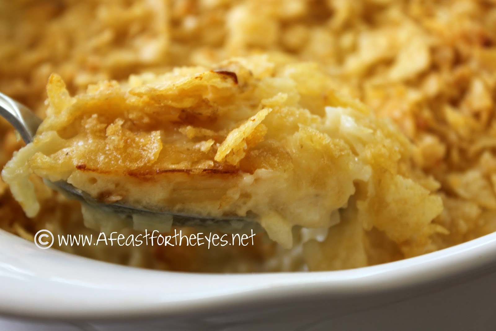 From Scratch Classic Creamy, Cheesy "Funeral Potatoes" A Feast For