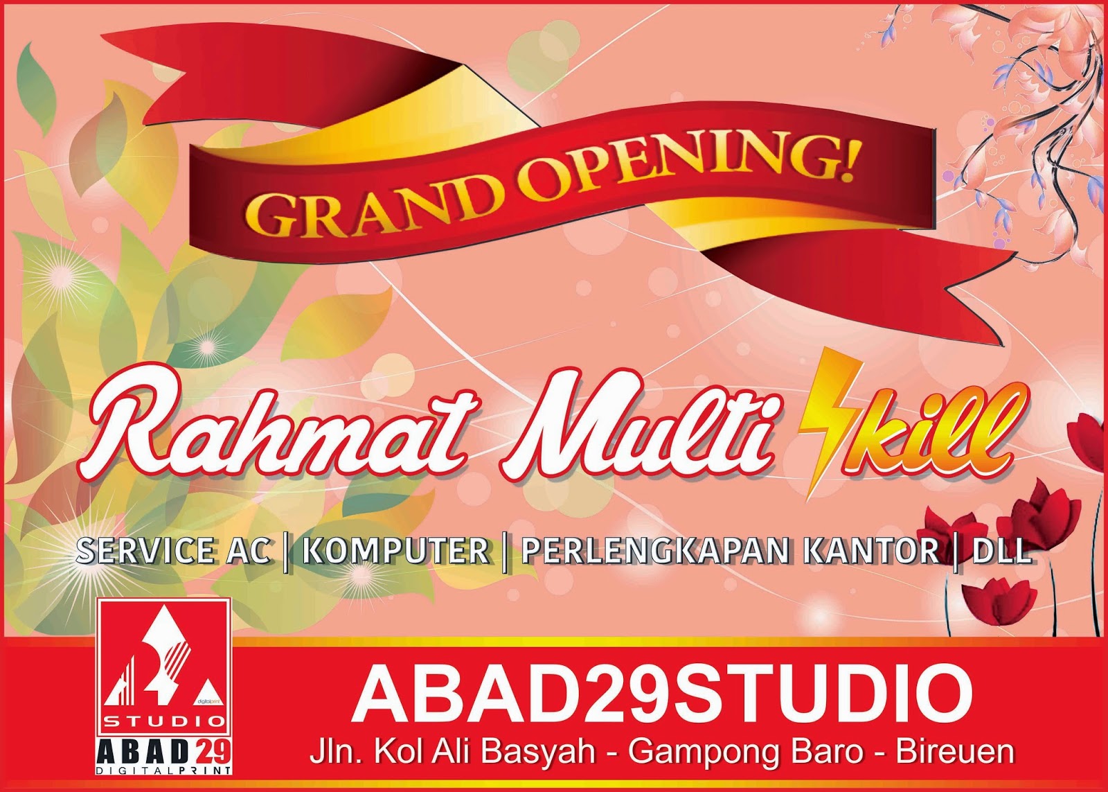 Foto Pemasangan Papan Bunga Rahmat Multi Skil Cot Gapu Bireuen