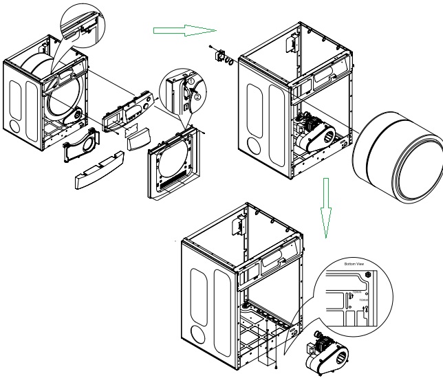 Master Electronics Repair ! HOW TO DISASSEMBLE SAMSUNG DV5008JGW3