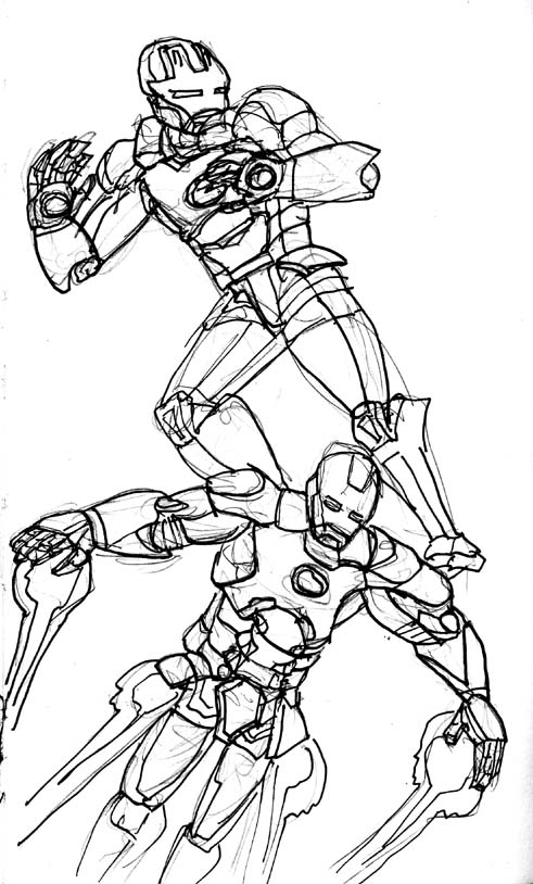 James Mathurin Art: 3 Iron Mans!