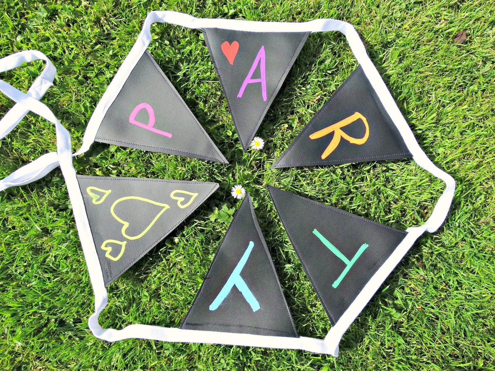 Making Chalkboard Fabric Bunting A Saucy Stitch