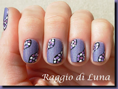 Raggio di Luna Nails: Mosaic on purple