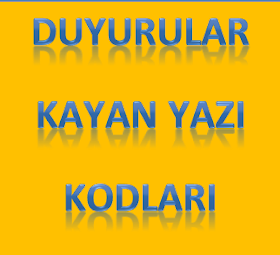 Haber, Mesaj, Duyuru Kodu