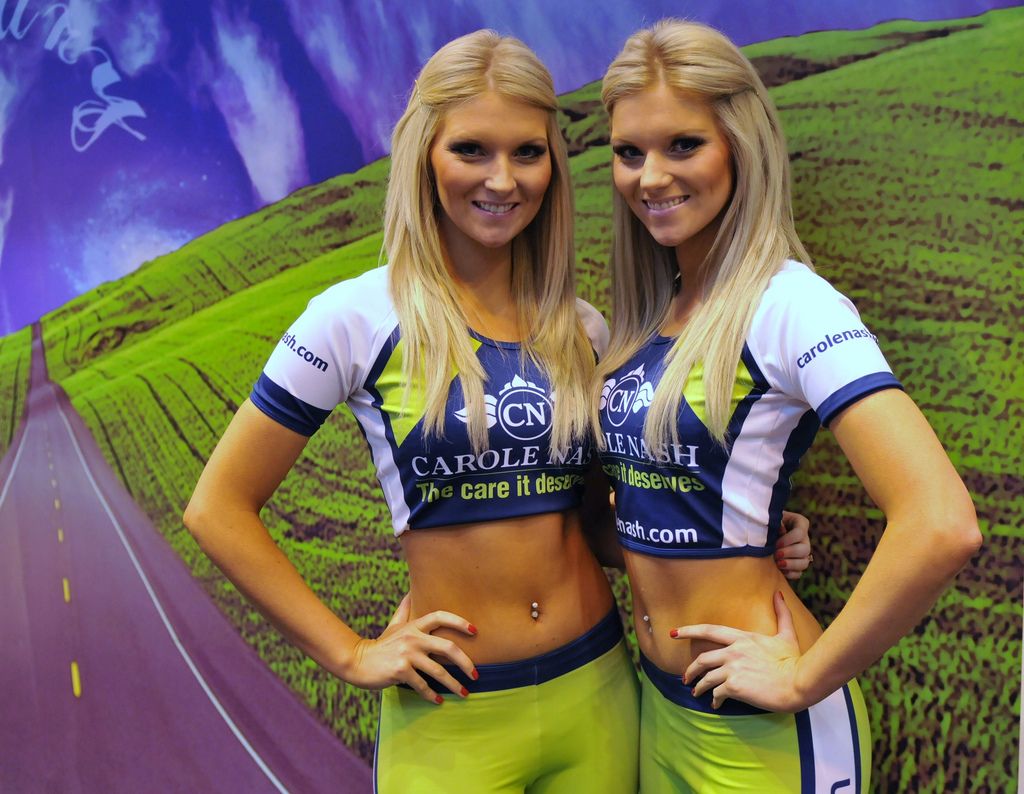 10. Motorcycle live NEC 2010. Twins-Sara & Kirsty Harden-Carole Nash Babes by Dennis Goodwin