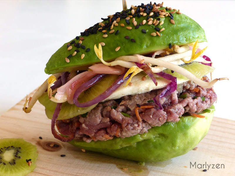 Avocado burger Marlyzen, cuisine revisitée