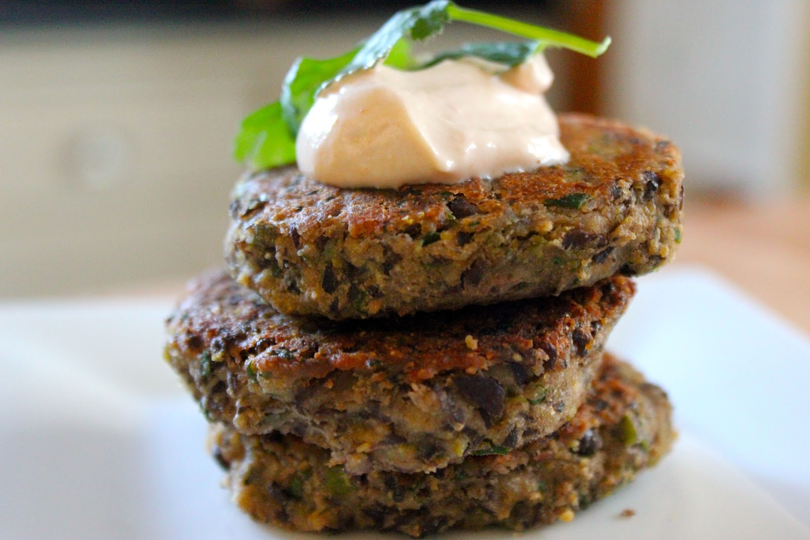 just a fork and a spoon black bean cakes