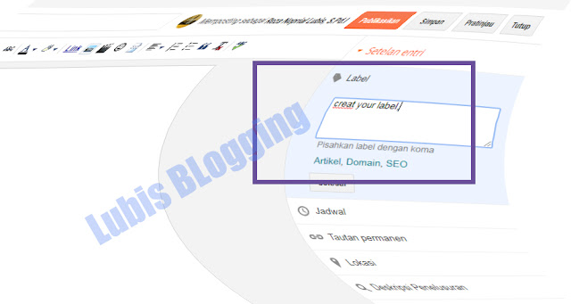 label di blogger