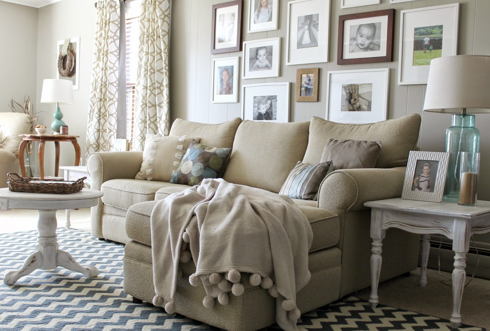 chic green living room