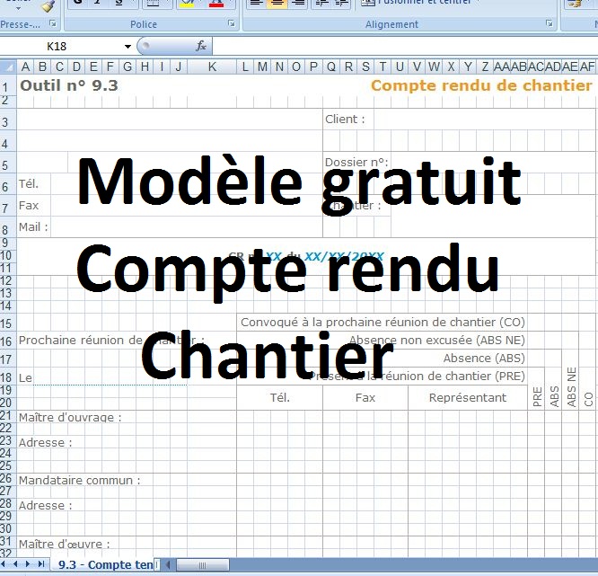 exemple planning suivi de chantier gratuit