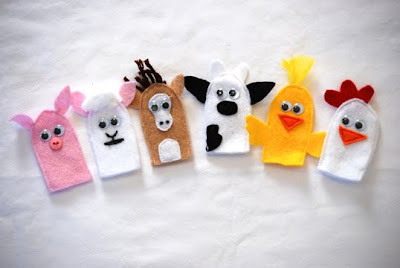 animal finger puppets quiet book page