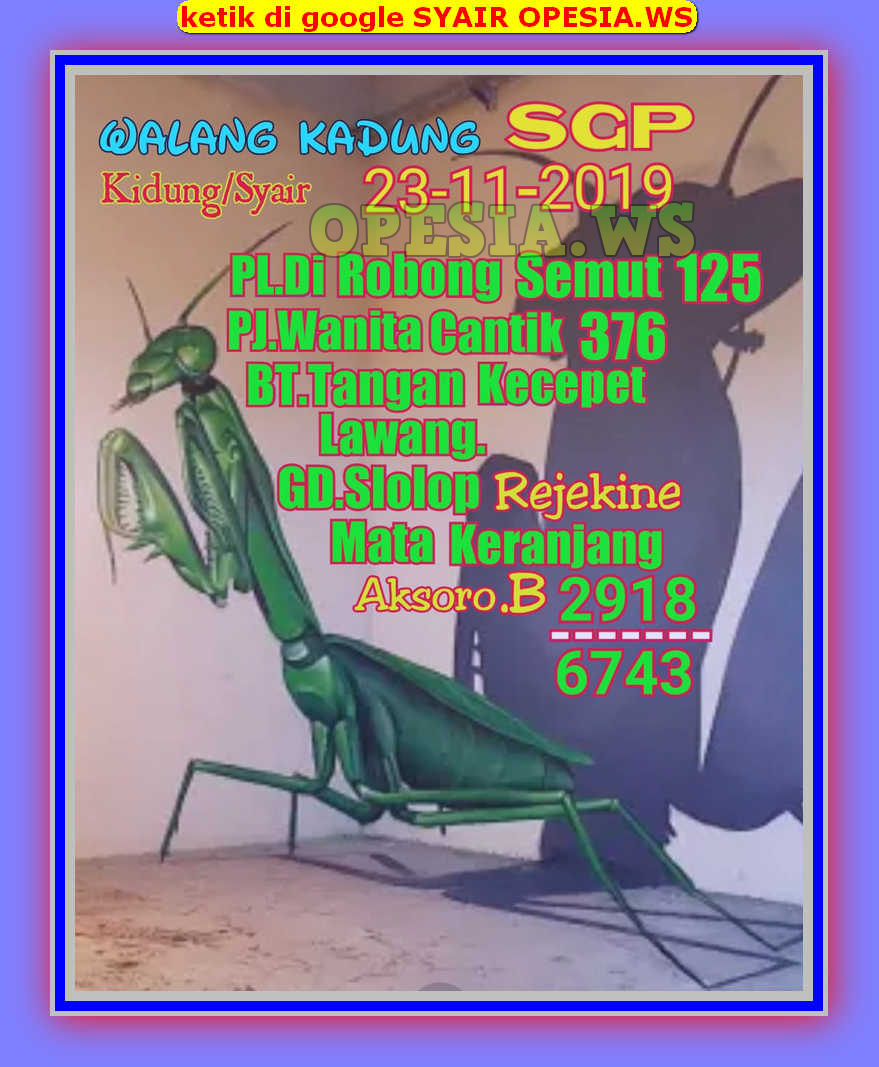 Kidung Syair Walang Kadung Sgp Syair Jityuu Kidung Syair Walang Kadung Sgp Syair Jityuu