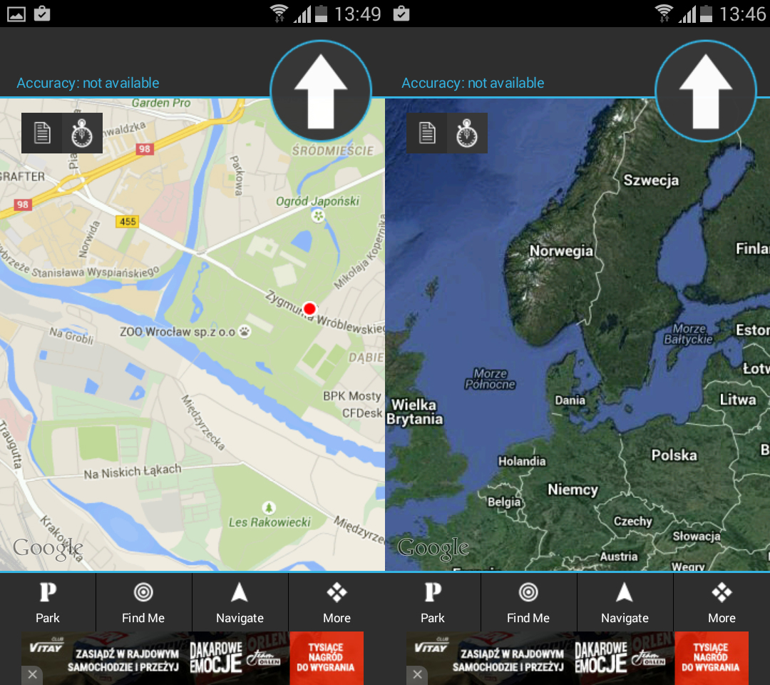 Aplikacja MyCar Locator Free Aplikacja MyCar Locator Free