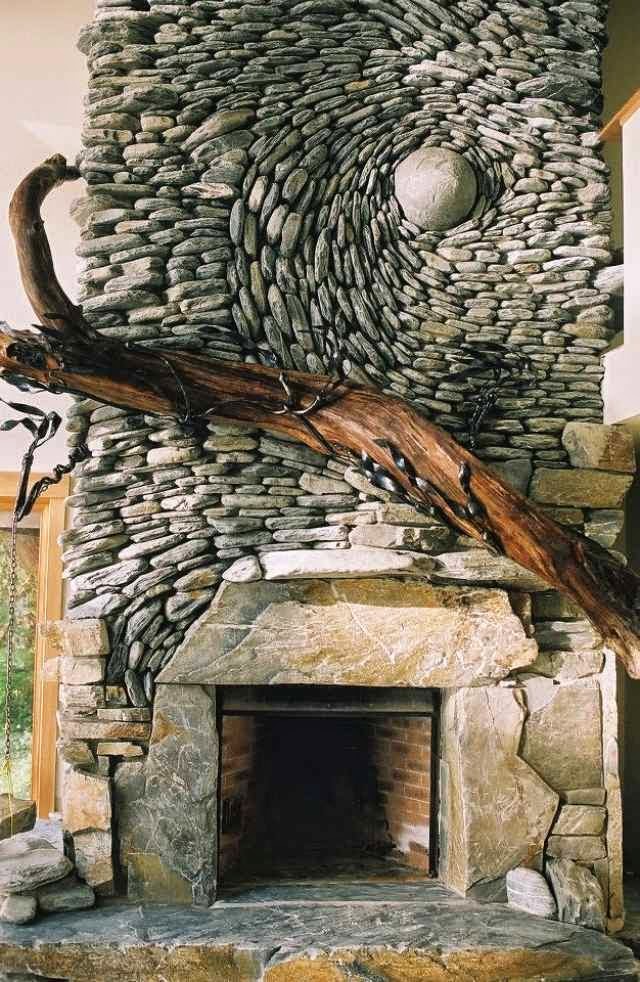 Unique Mosaics Stone Adorn Interior And Exterior Walls | Houzz Home
