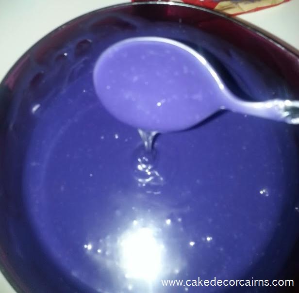 Coloured Ganache Recipe. How to Color ganache instructions. Cake Decor in Cairns.