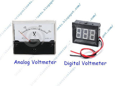 analog and digital voltmeters wiring