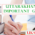 Uttarakhand Gk Important Question 2016 Download PDF