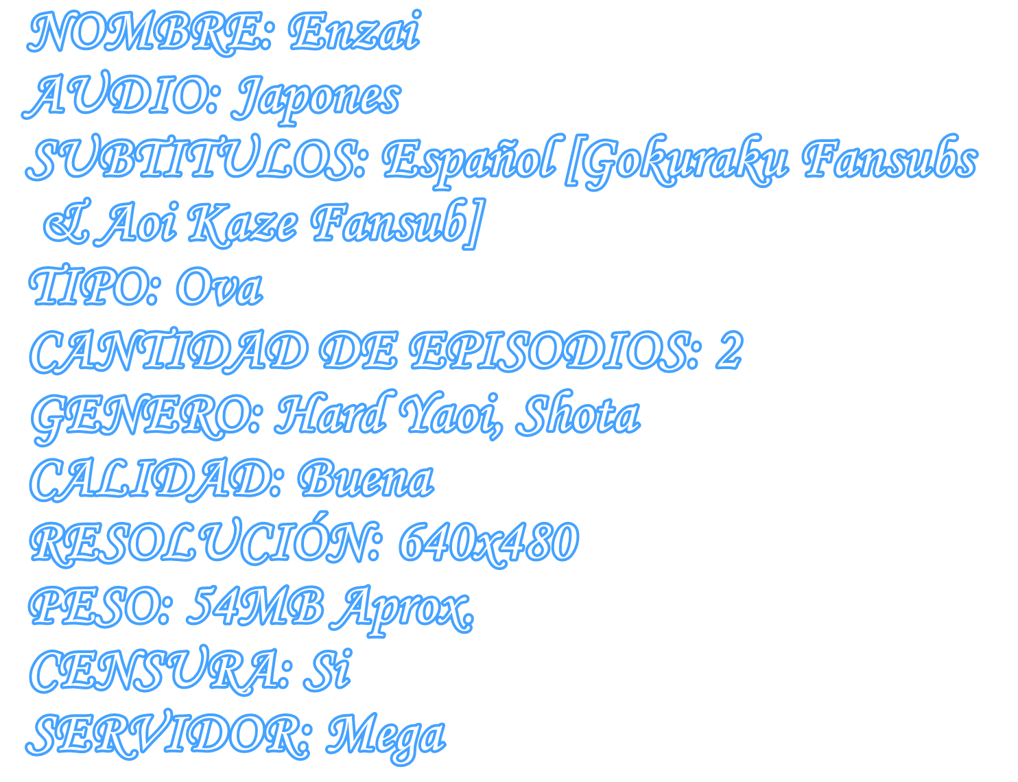 Sekai Anime!!! Enzai Ova 1&2