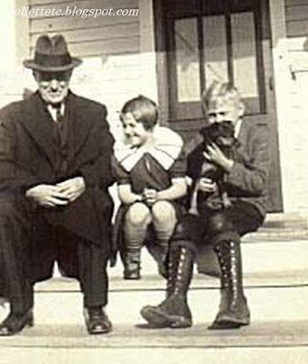 Lorenza Davis, Mary Eleanor Davis, Orvin Davis Jr, and Fritz Shenandoah, VA about 1935-36  http://jollettetc.blogspot.com