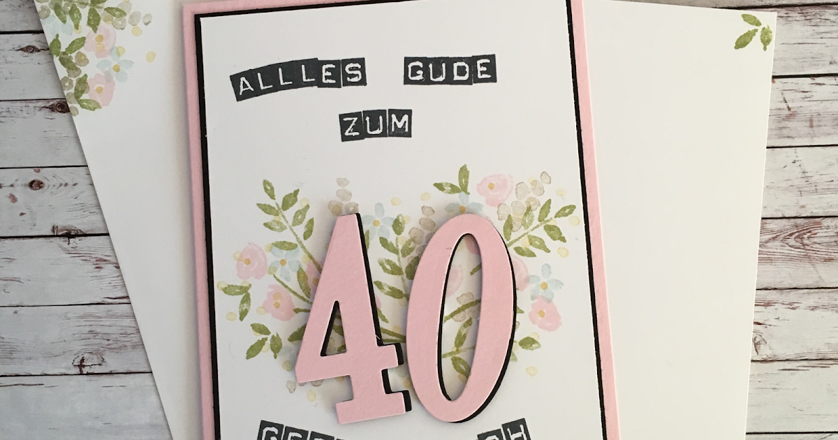 Stempellicht: Karte zum 40 Geburtstag in Fränkisch