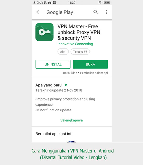 Cara Menggunakan VPN Master di Android (Disertai Tutorial Video - Lengkap), Kelebihan & Kekurangannya, dan juga Server VPN-nya.