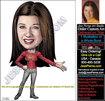 Real Estate Agent Wearing Pants Advertising Caricature
