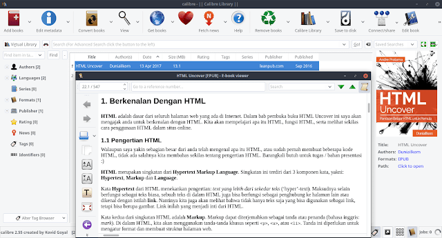 Cara Membuka File ePub di Linux Cara Membuka File ePub di Linux