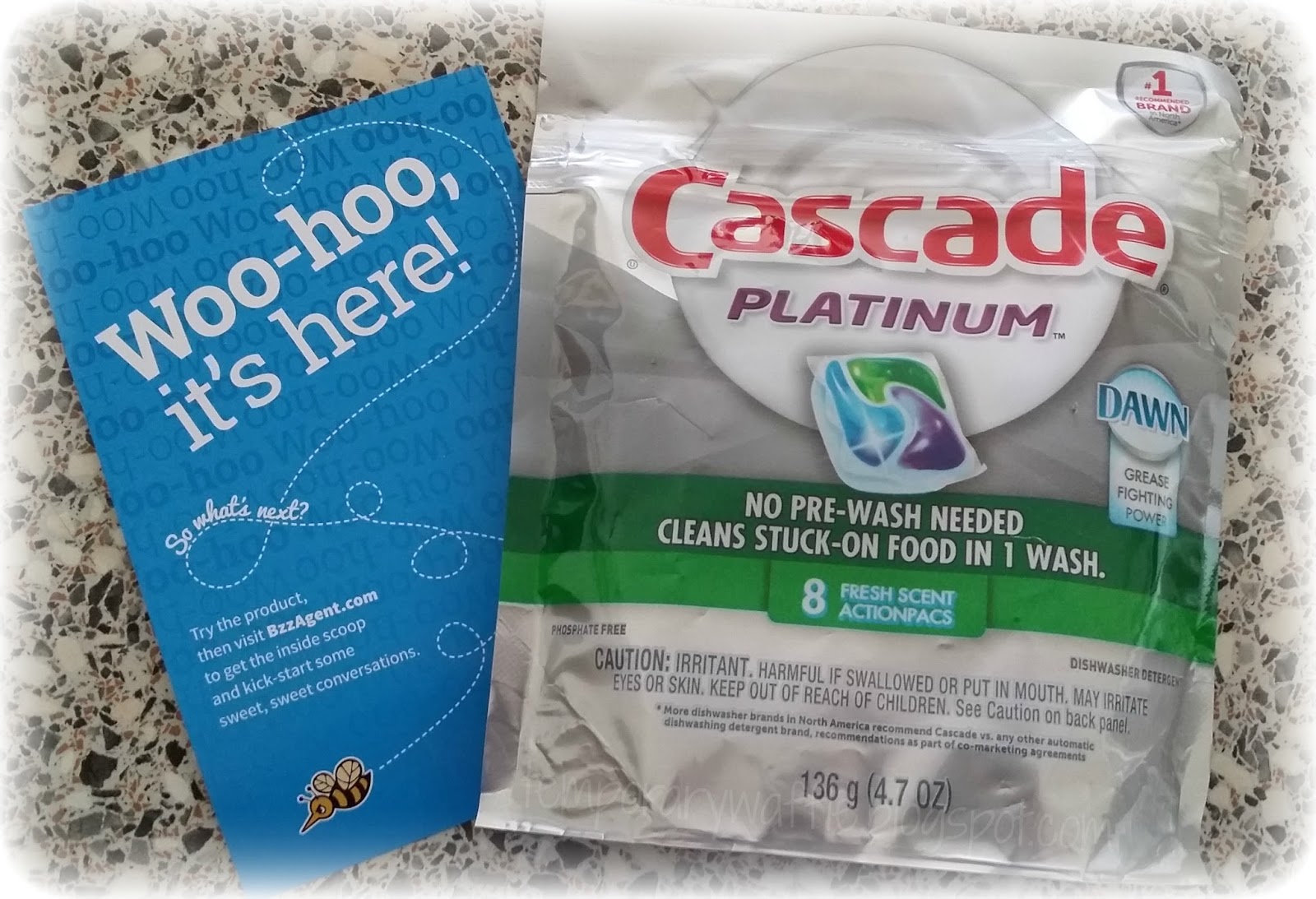 Temporary Waffle Sparkly Dishes With Cascade Platinum Action Pacs