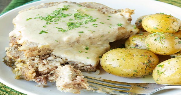 Slow Cooker Creamy Meatloaf With Baby Dill Potatoes Recipe Slow Cooker Creamy Meatloaf With Baby Dill Potatoes Recipe