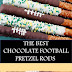 CHOCOLATE FOOTBALL PRETZEL RODS