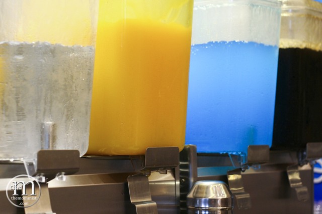 Sodas and Juices in dispensers