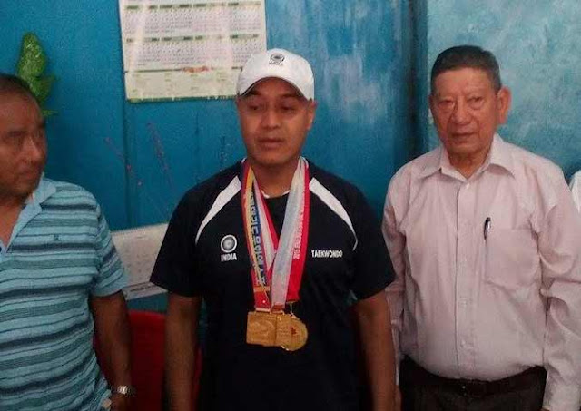 Trilok Subba wins three gold medals in South Korea Taekwondo championship