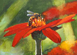 bee acrylic honey target painting zina fine
