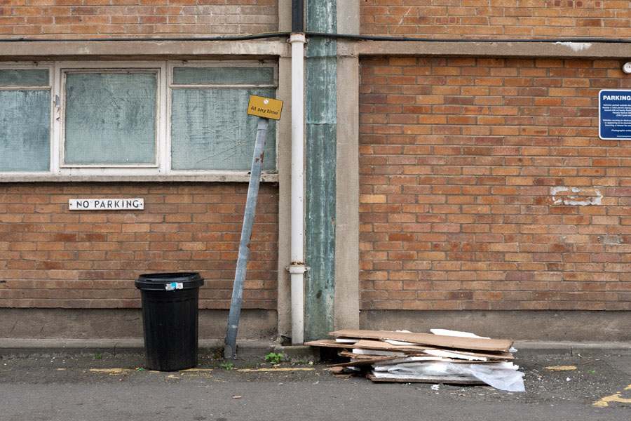 UK Closed Shops and Urban Wastelands The Ubiquitous Wheelie Bin.