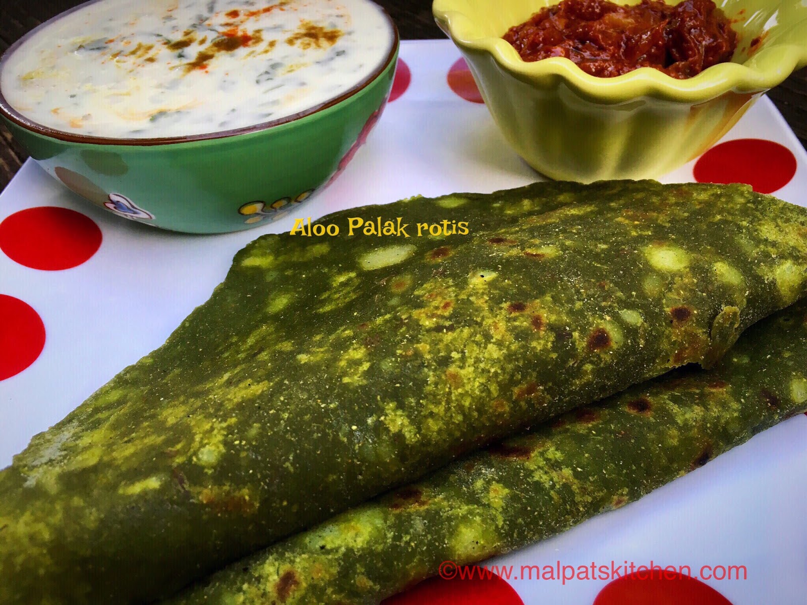 ALOO-PALAK ROTIS, how to make flat breads out of potato and spinach ...