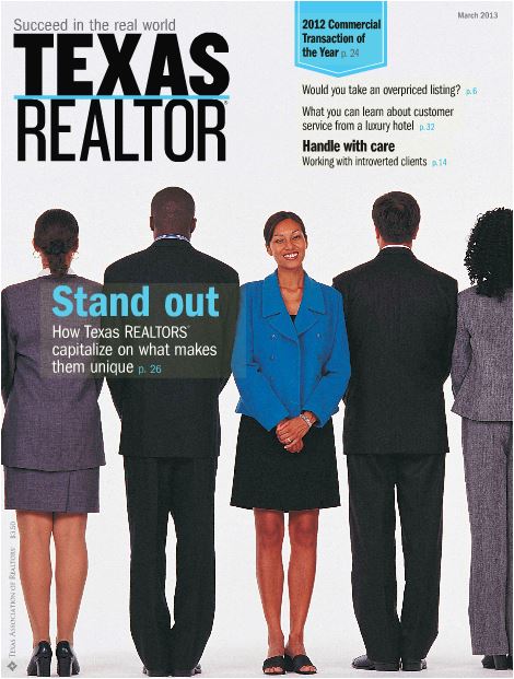 Front Cover of March Texas Realtor Magazine 
