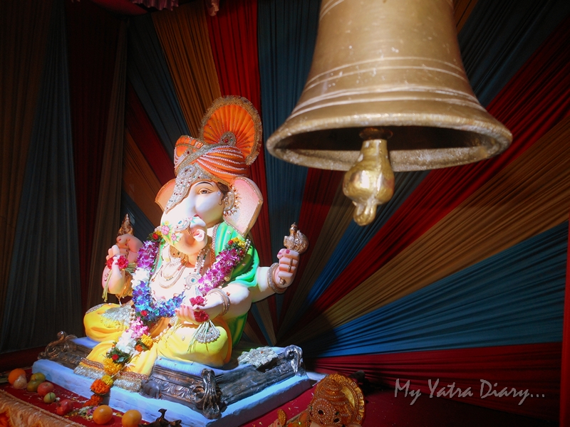 Ganesha with a bell, Ganesh Pandal Hopping, Mumbai