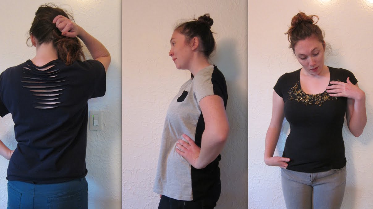 The Queen of The Guttersnipes DIY 3 (MORE) Ways to Jazz up a Tshirt